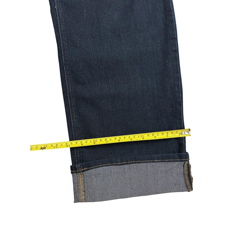 Nine West Jeans Wide Leg Pants Womens 12 Dark Blue New Cuffed High Rise Denim - Picture 10 of 11